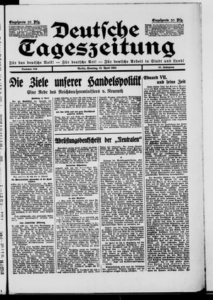 Deutsche Tageszeitung vom 15.04.1934