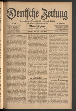 Deutsche Zeitung vom 19.04.1896