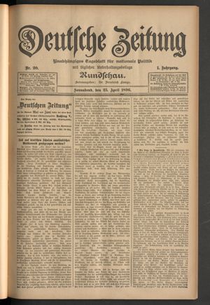 Deutsche Zeitung vom 25.04.1896