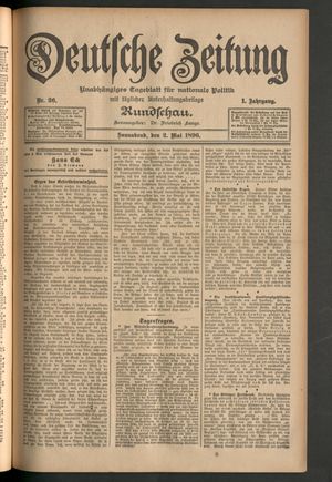 Deutsche Zeitung on May 2, 1896