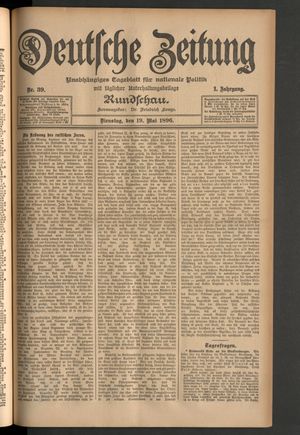 Deutsche Zeitung vom 19.05.1896