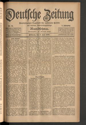 Deutsche Zeitung on Jun 3, 1896