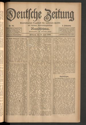 Deutsche Zeitung on Jun 17, 1896