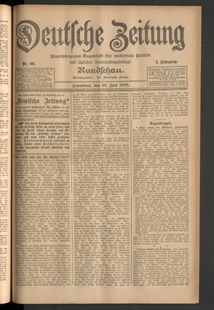 Deutsche Zeitung on Jun 20, 1896
