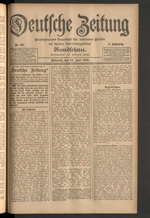Deutsche Zeitung on Jun 24, 1896