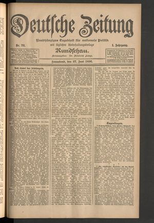 Deutsche Zeitung vom 27.06.1896