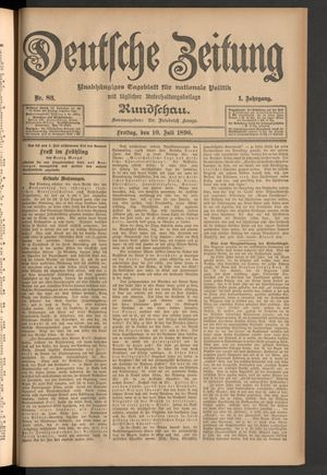Deutsche Zeitung vom 10.07.1896