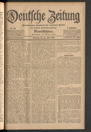 Deutsche Zeitung vom 14.07.1896