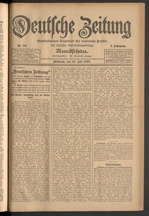 Deutsche Zeitung vom 22.07.1896