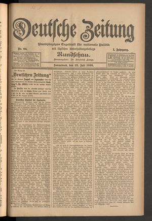 Deutsche Zeitung vom 25.07.1896