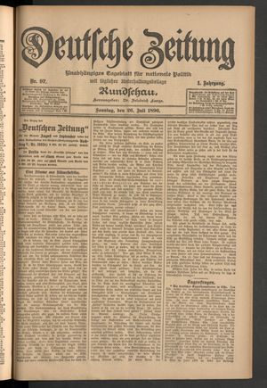 Deutsche Zeitung vom 26.07.1896