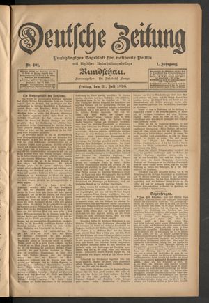 Deutsche Zeitung vom 31.07.1896