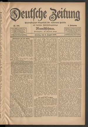 Deutsche Zeitung on Aug 2, 1896