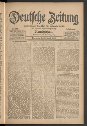 Deutsche Zeitung vom 06.08.1896
