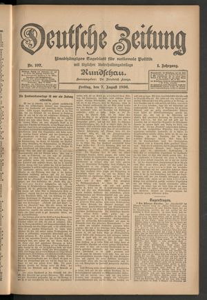 Deutsche Zeitung vom 07.08.1896