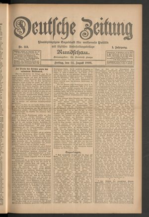 Deutsche Zeitung vom 14.08.1896