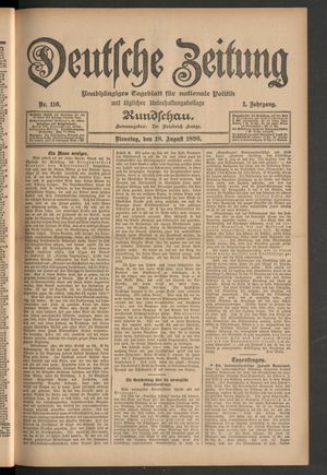 Deutsche Zeitung vom 18.08.1896