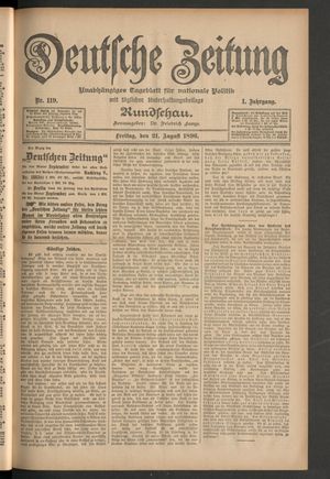 Deutsche Zeitung vom 21.08.1896