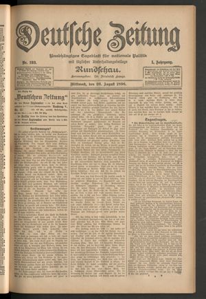Deutsche Zeitung vom 26.08.1896