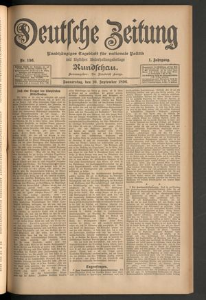 Deutsche Zeitung vom 10.09.1896