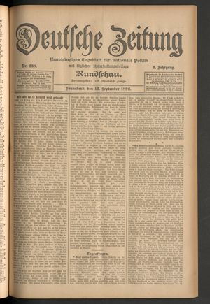 Deutsche Zeitung vom 12.09.1896