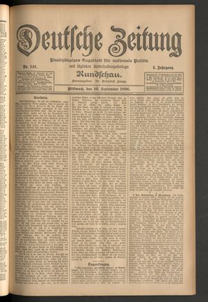 Deutsche Zeitung vom 16.09.1896
