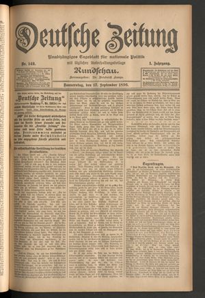 Deutsche Zeitung on Sep 17, 1896