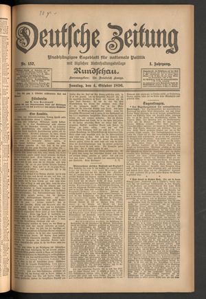 Deutsche Zeitung on Oct 4, 1896