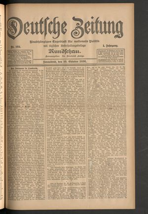 Deutsche Zeitung vom 10.10.1896