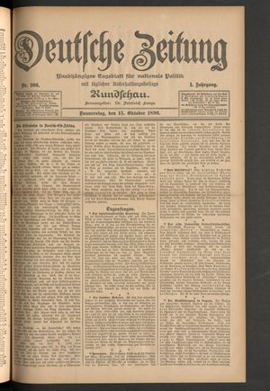 Deutsche Zeitung vom 15.10.1896