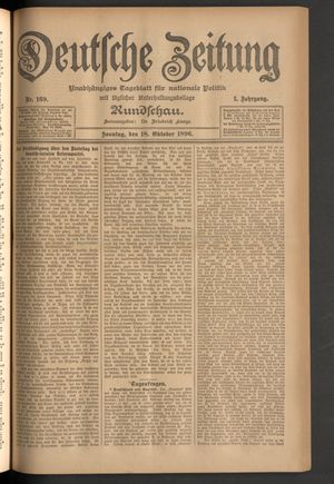Deutsche Zeitung vom 18.10.1896