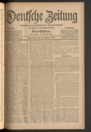 Deutsche Zeitung on Oct 29, 1896