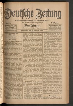 Deutsche Zeitung vom 05.11.1896
