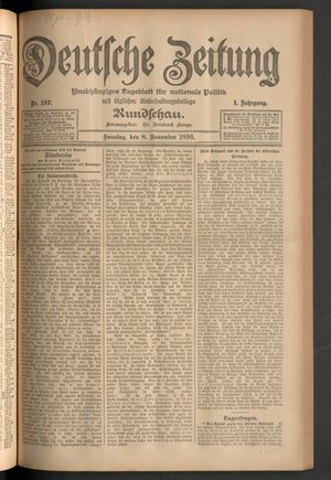 Deutsche Zeitung vom 08.11.1896