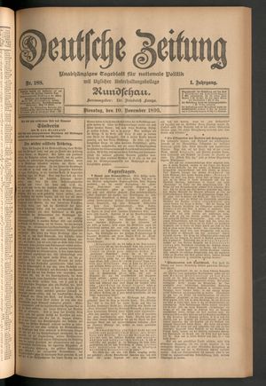 Deutsche Zeitung vom 10.11.1896