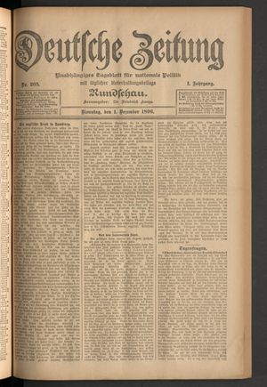 Deutsche Zeitung vom 01.12.1896