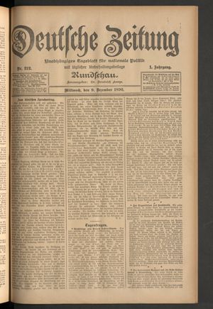 Deutsche Zeitung vom 09.12.1896
