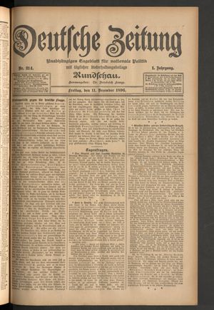 Deutsche Zeitung vom 11.12.1896