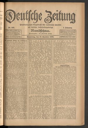 Deutsche Zeitung on Dec 17, 1896