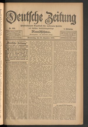 Deutsche Zeitung on Dec 24, 1896
