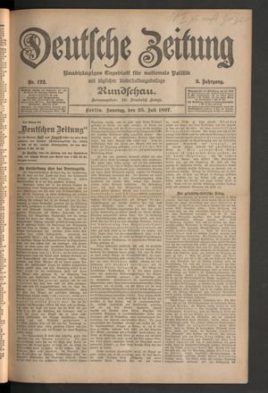 Deutsche Zeitung vom 25.07.1897