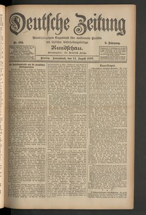 Deutsche Zeitung vom 14.08.1897
