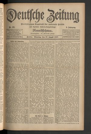 Deutsche Zeitung on Aug 17, 1897