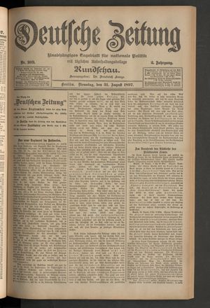 Deutsche Zeitung vom 31.08.1897