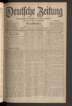 Deutsche Zeitung vom 12.09.1897