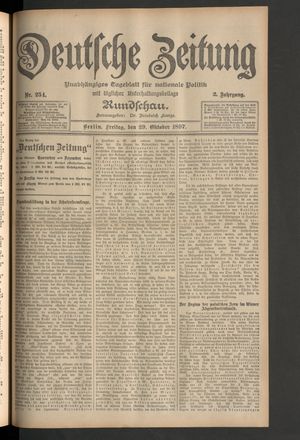 Deutsche Zeitung on Oct 29, 1897