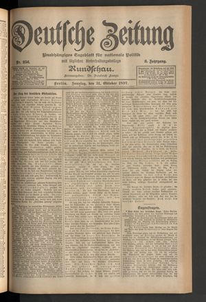 Deutsche Zeitung vom 31.10.1897