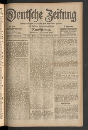 Deutsche Zeitung vom 10.11.1897