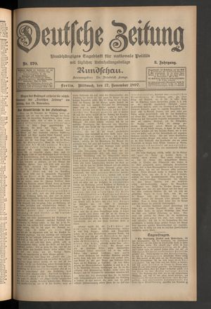 Deutsche Zeitung vom 17.11.1897