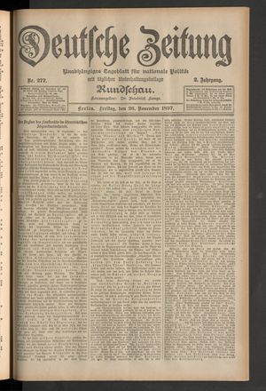 Deutsche Zeitung vom 26.11.1897